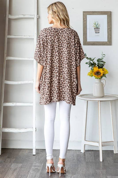 RIBBED LEOPARD PRINT TOP