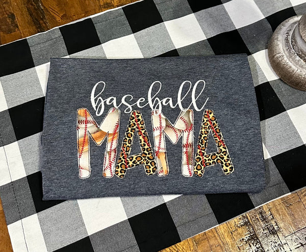 Embroidered Appliqué One Blessed Mama Tee
