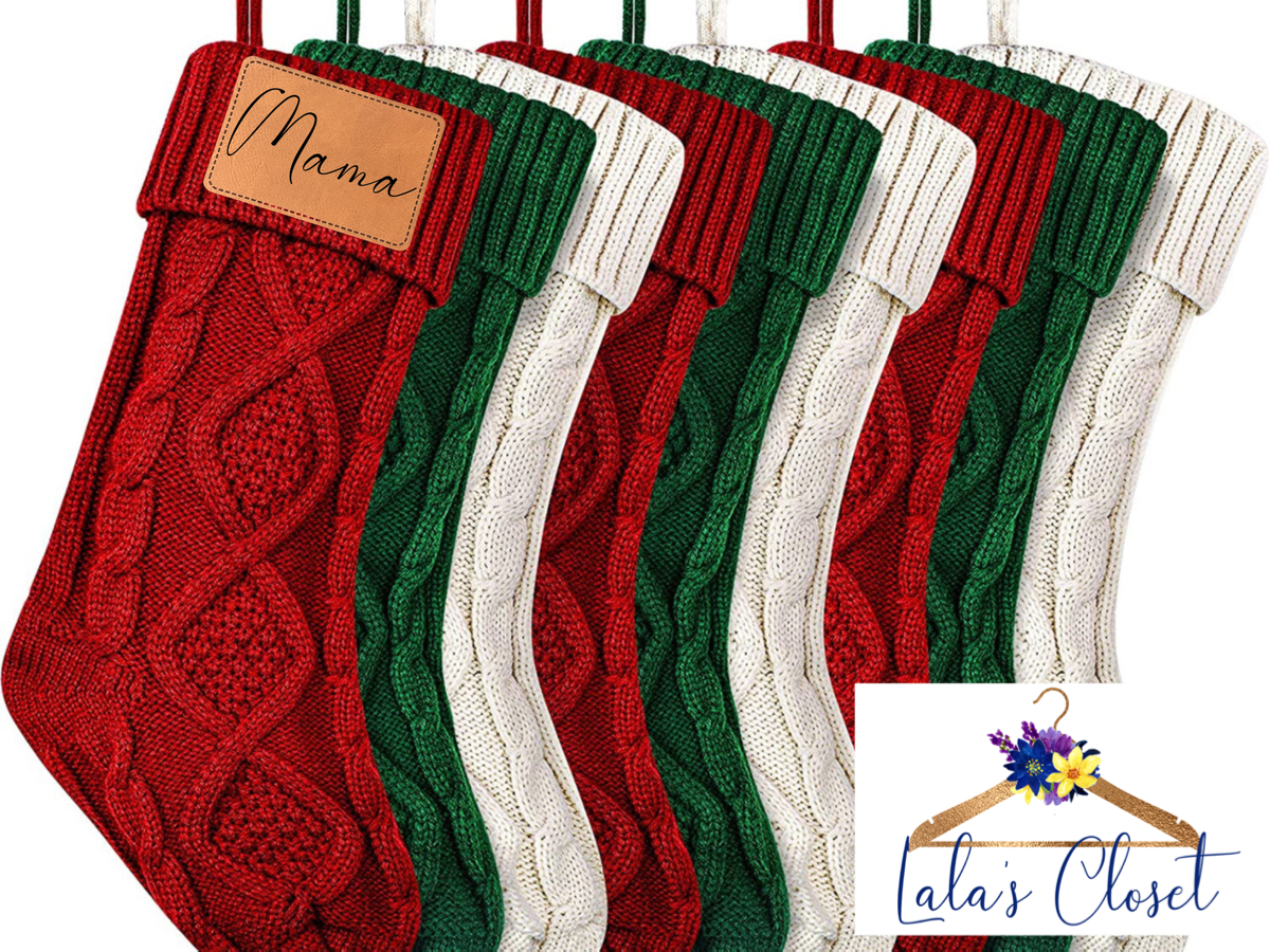 Christmas Stocking with Engraved Patch