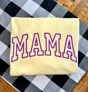Embroidered Varsity Letter MAMA Tee